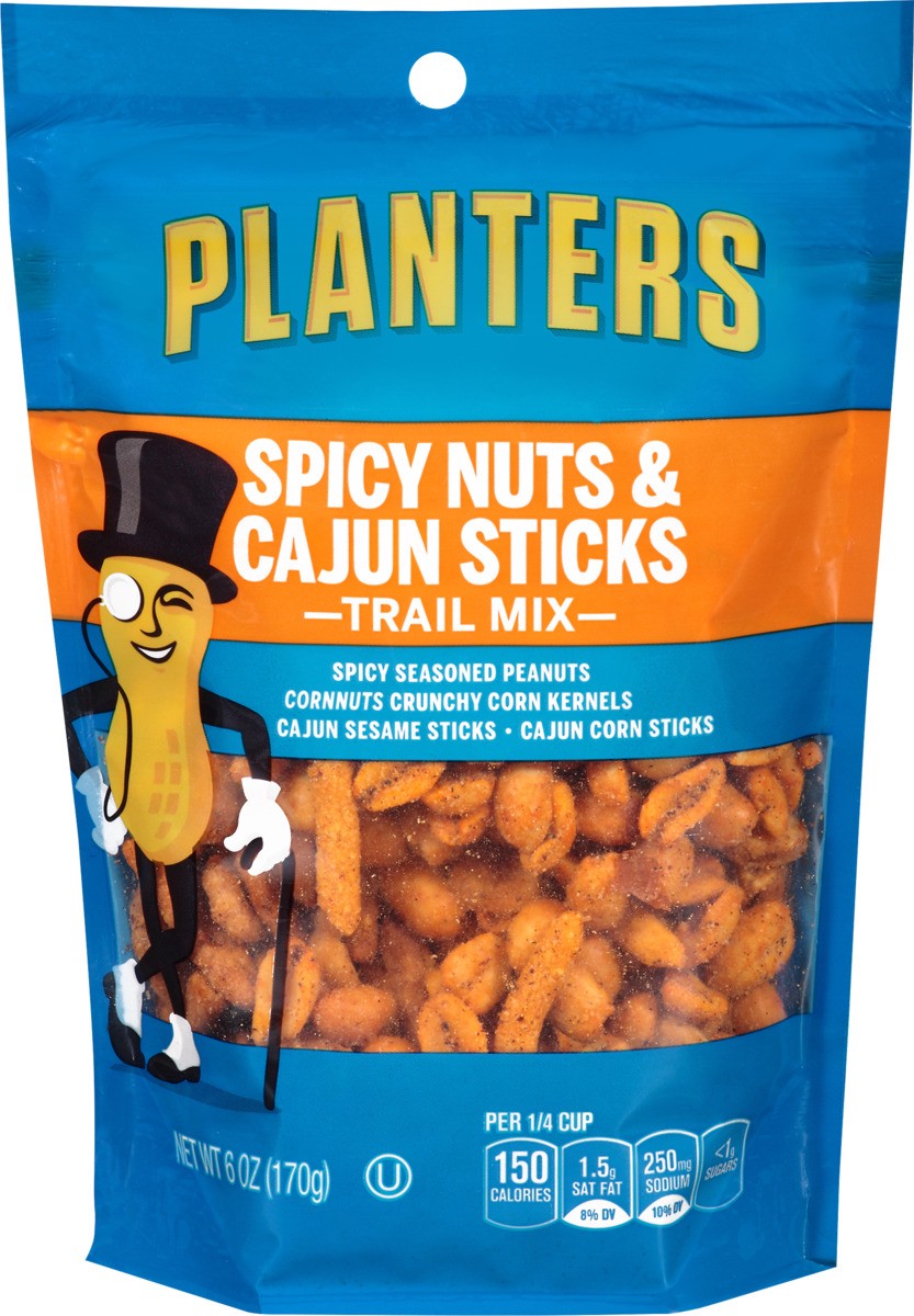 slide 2 of 7, Planters Spicy Nuts & Cajun Sticks Trail Mix 6 oz, 6 oz