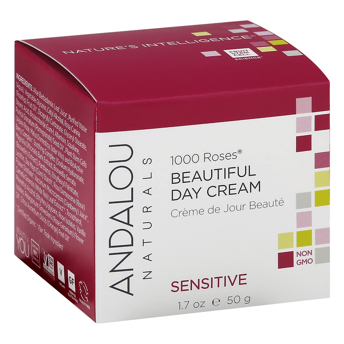 slide 4 of 9, Andalou Naturals 1000 Roses Beautiful Day Cream, 1.7 oz