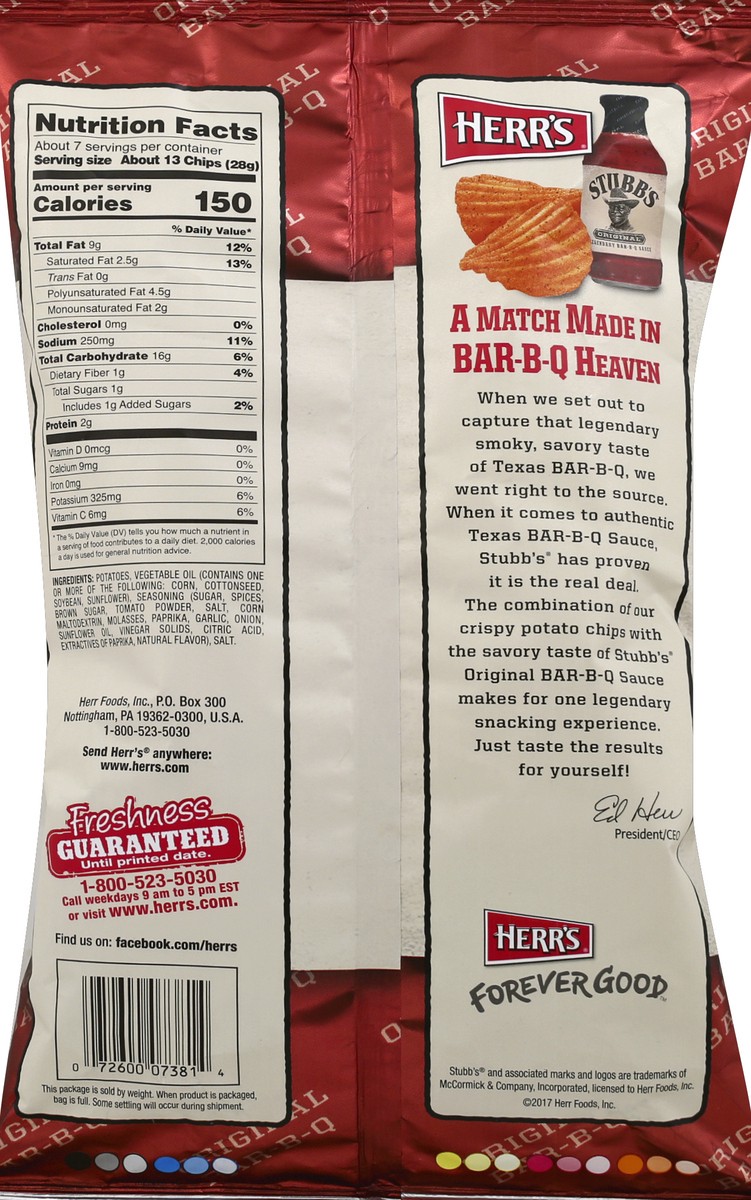 slide 6 of 6, Herr's Potato Chips 6.5 oz, 6.5 oz