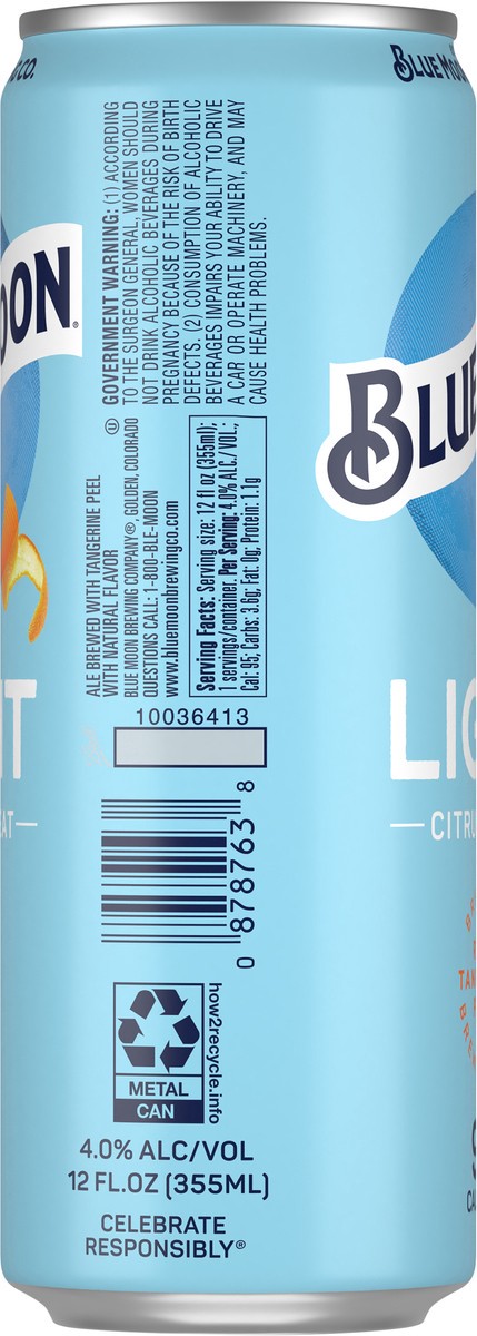 slide 9 of 10, Blue Moon Light Beer Citrus Wht, 12 fl oz