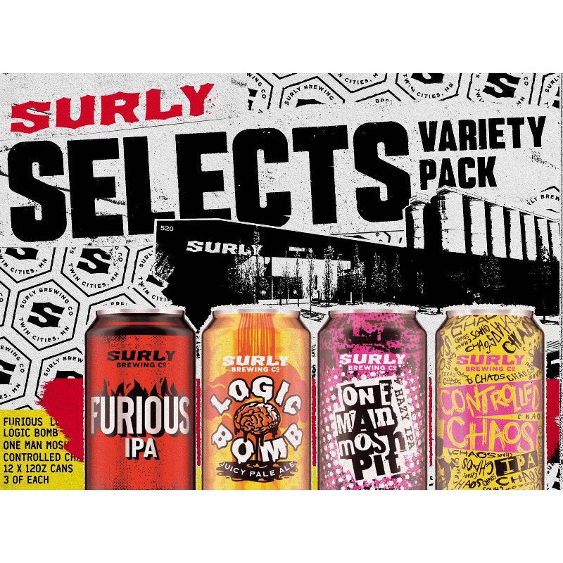 slide 2 of 3, Surly Brewing Co. Brewing Variety Pack - 12pk/12 fl oz Cans, 12 ct; 12 fl oz