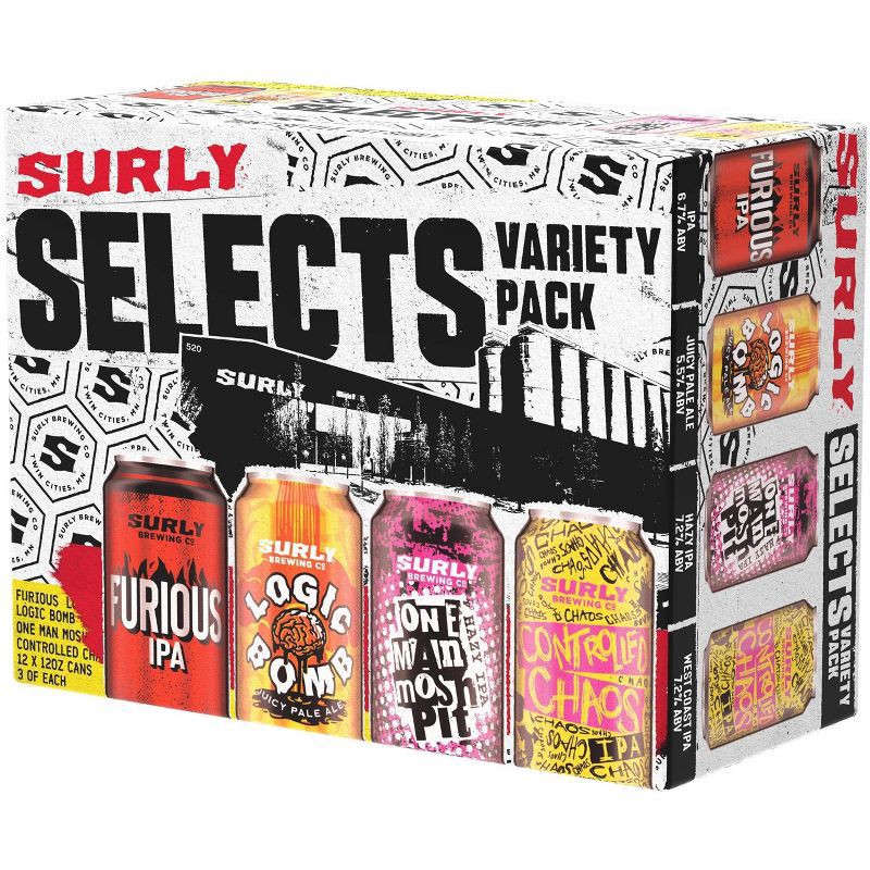 slide 1 of 3, Surly Brewing Co. Brewing Variety Pack - 12pk/12 fl oz Cans, 12 ct; 12 fl oz