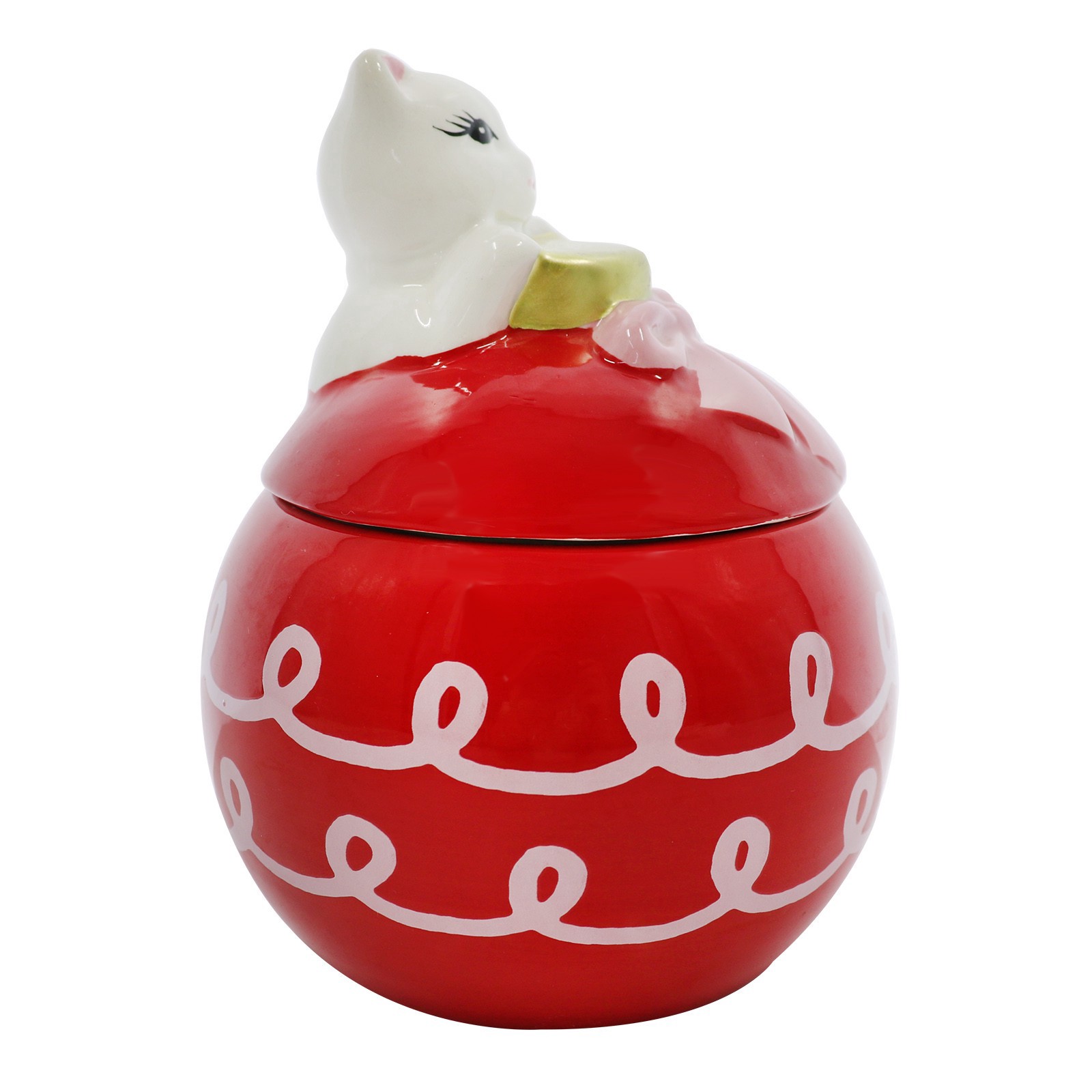 slide 3 of 5, 6.25" Ornament Container With Cat Lid By Ashland, 6.25 in