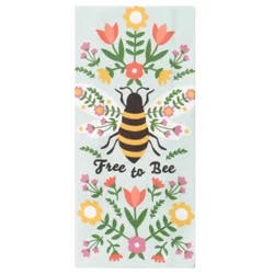 ROOM & RETREAT Mcs Spring Central Bee Dual Kitchen Towel, 16 In X 26 In