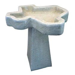 Athens Stonecasting Texas Shaped Concrete Birdbath