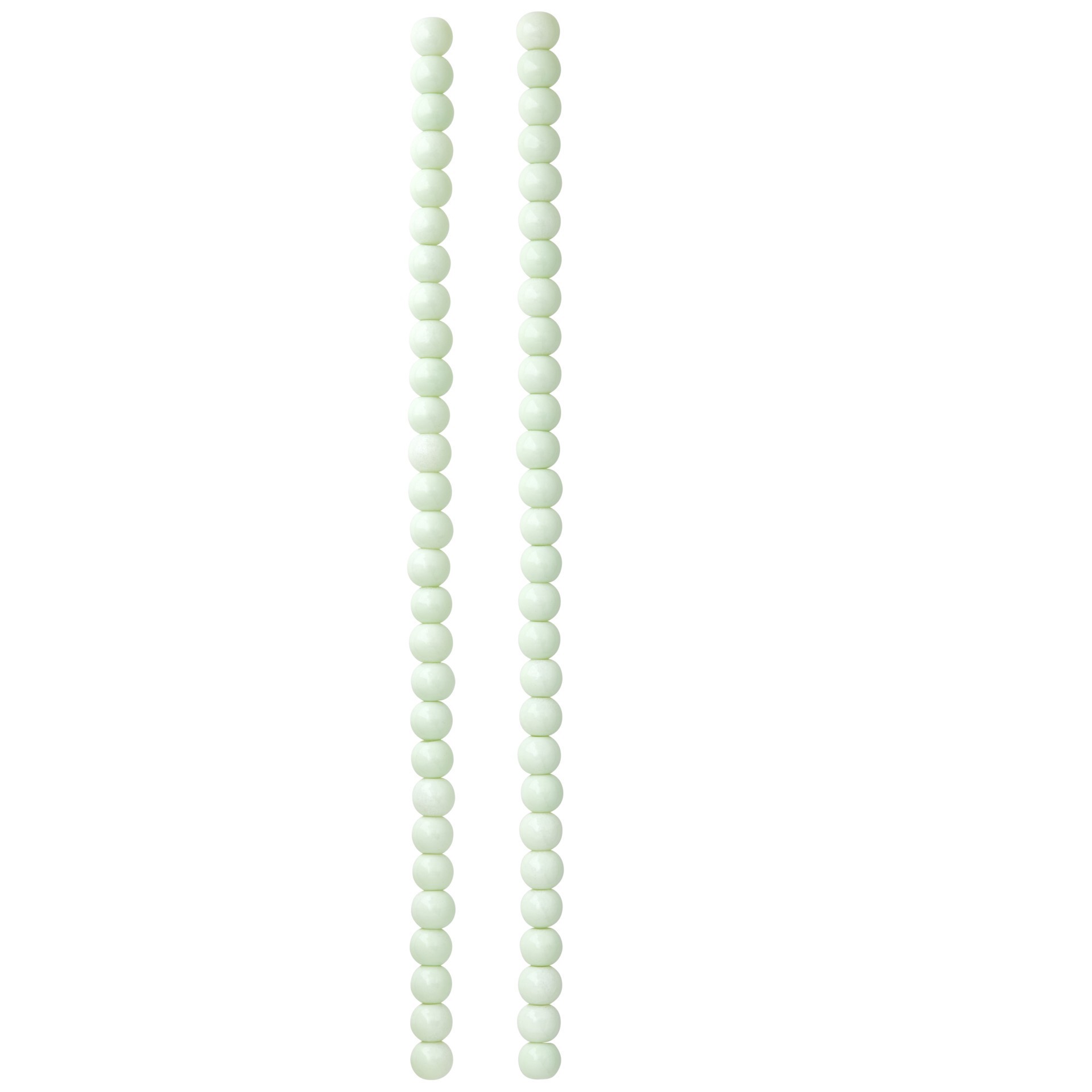 slide 2 of 3, Mint Glass Round Beads, 6mm By Bead Landing, 6 mm