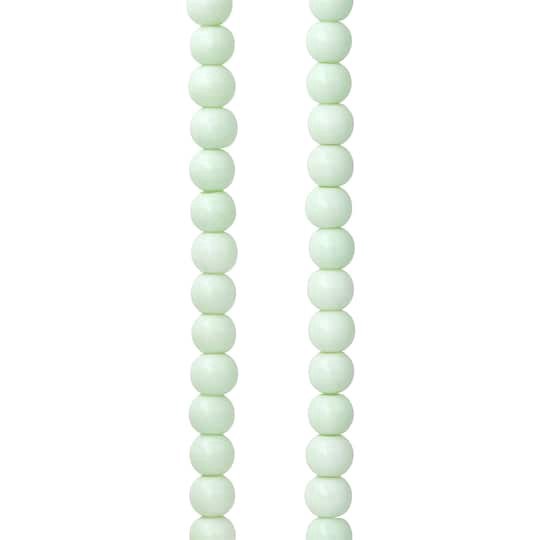 slide 1 of 3, Mint Glass Round Beads, 6mm By Bead Landing, 6 mm