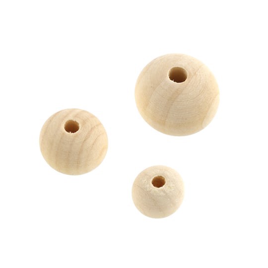 slide 1 of 3, Wood Mix Round Craft Beads By Bead Landing, 14 mm, 20 mm and 24 mm