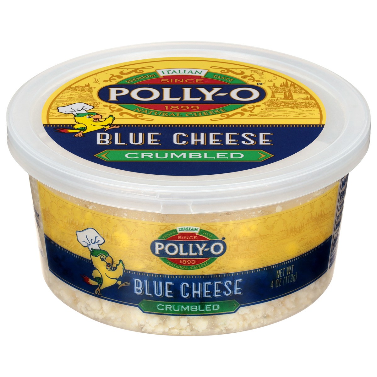 slide 1 of 12, Polly-O Blue Crumbled Cheese 4 oz, 4 oz