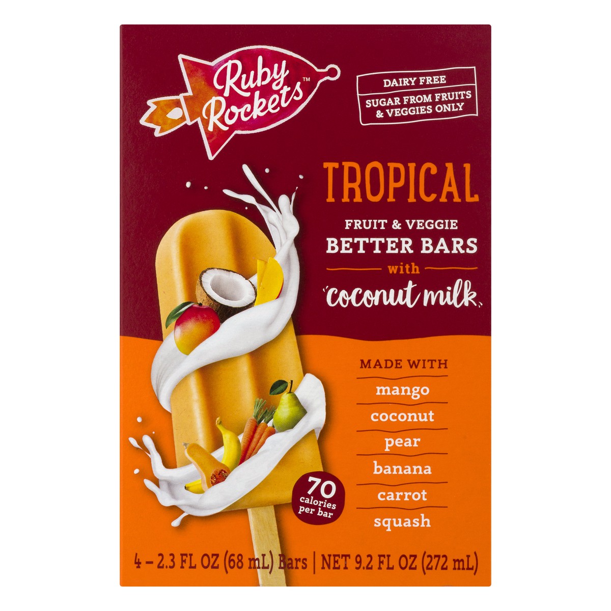 slide 1 of 11, Ruby Rocket's Tropical Fruit & Veggie Better Bars 4.0 ea, 4 ct