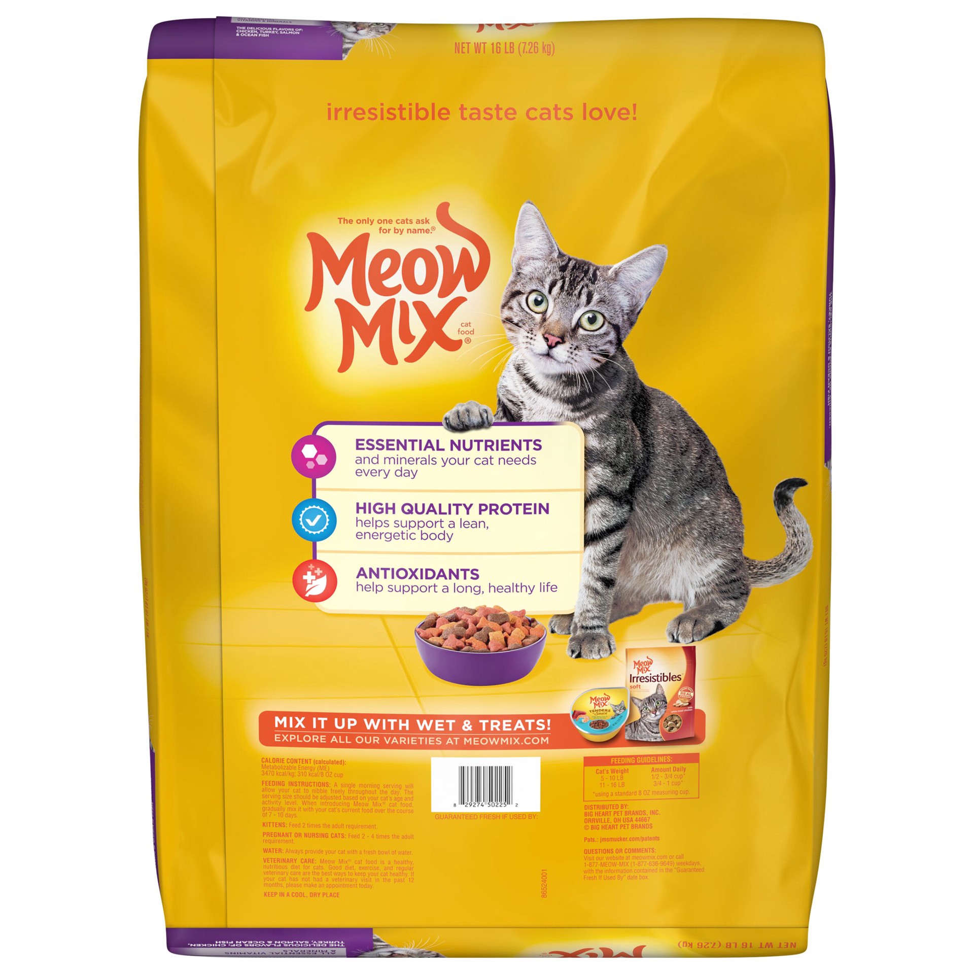 slide 4 of 8, Meow Mix Cat Food 16 lb, 16 lb