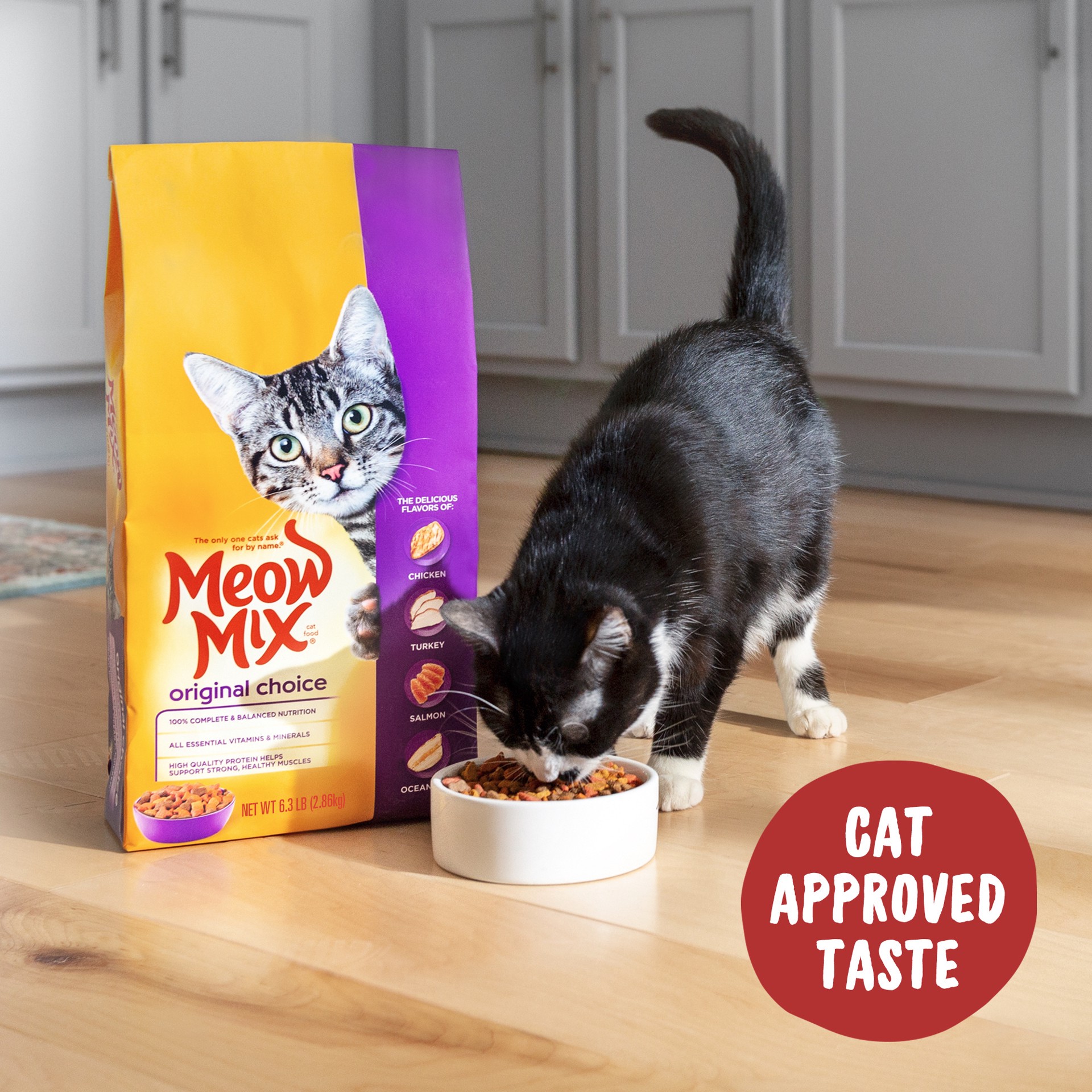 slide 2 of 8, Meow Mix Cat Food 16 lb, 16 lb