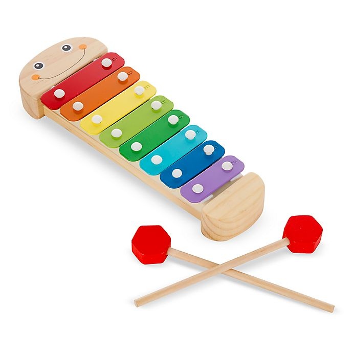 slide 1 of 1, Melissa & Doug Caterpillar Xylophone Musical Toy With Wooden Mallets, 1 ct