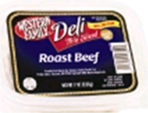 slide 1 of 1, Western Family Roast Bf Deli Style Lunch M, 7 oz