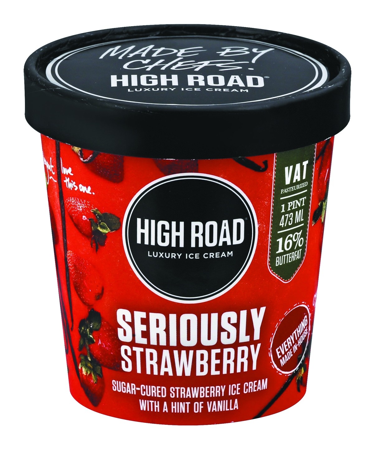 slide 1 of 1, High Road Ice Cream Strawberry Vanilla, 16 oz