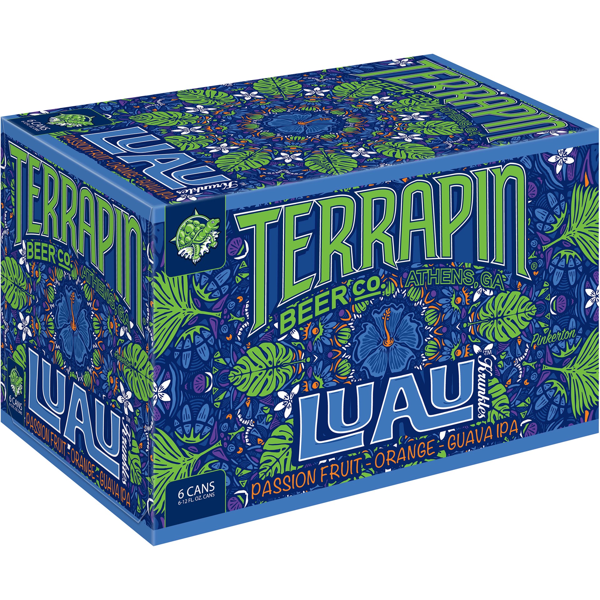 slide 3 of 5, Terrapin Beer Co. Luau Krunkles IPA Craft Beer, 6.5% ABV, 6 pack, 12-oz beer cans, 12 fl oz