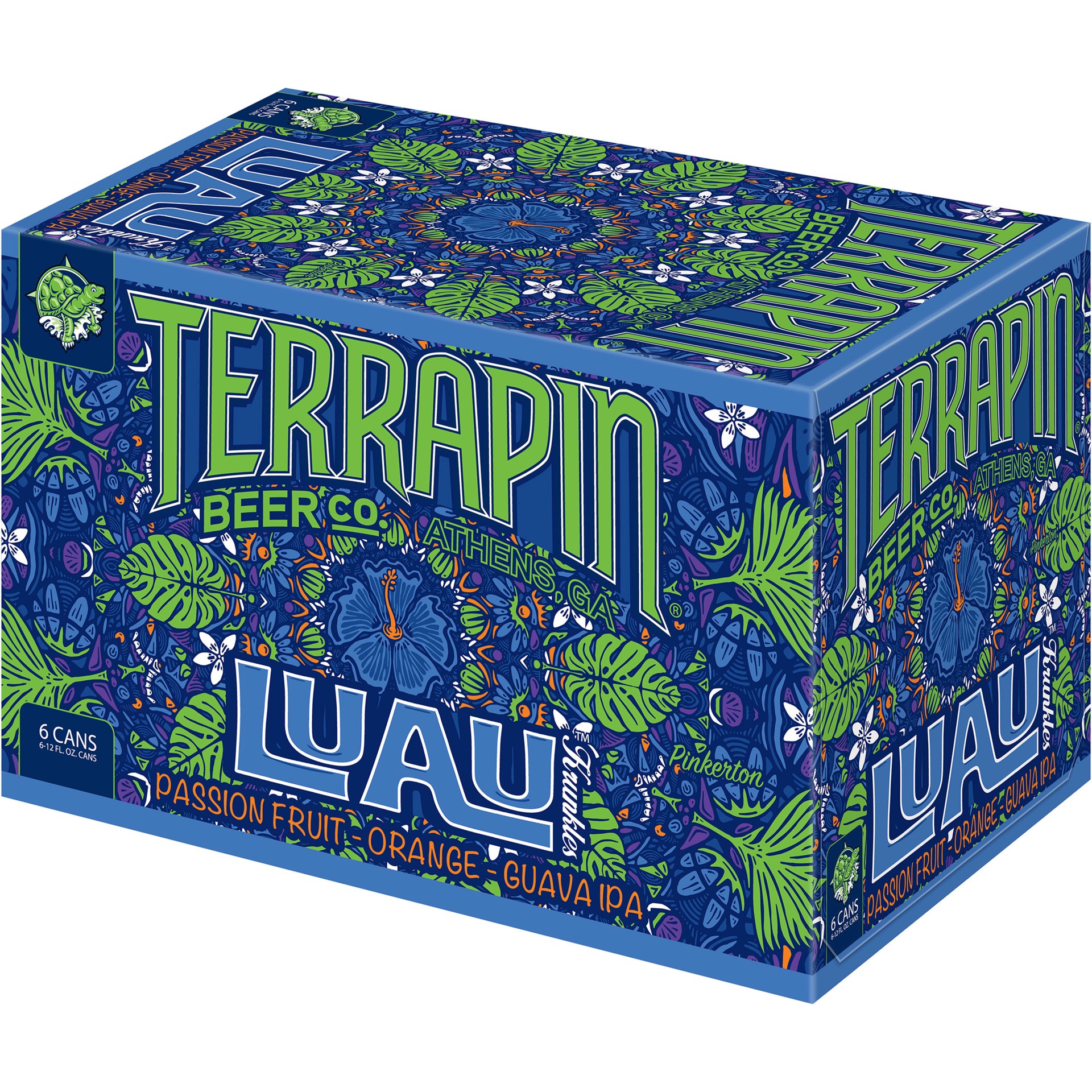 slide 4 of 5, Terrapin Beer Co. Luau Krunkles IPA Craft Beer, 6.5% ABV, 6 pack, 12-oz beer cans, 12 fl oz