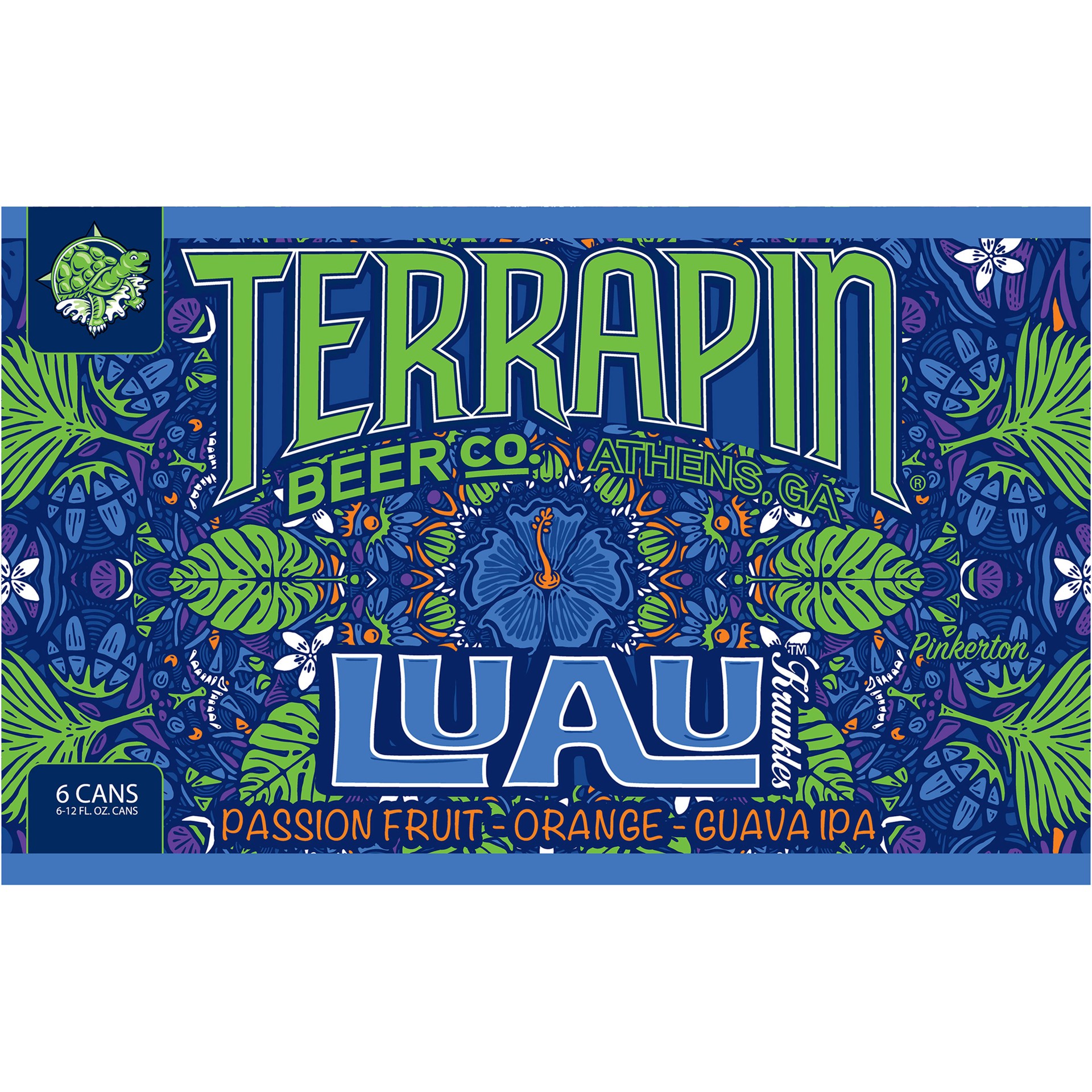 slide 5 of 5, Terrapin Beer Co. Luau Krunkles IPA Craft Beer, 6.5% ABV, 6 pack, 12-oz beer cans, 288 oz