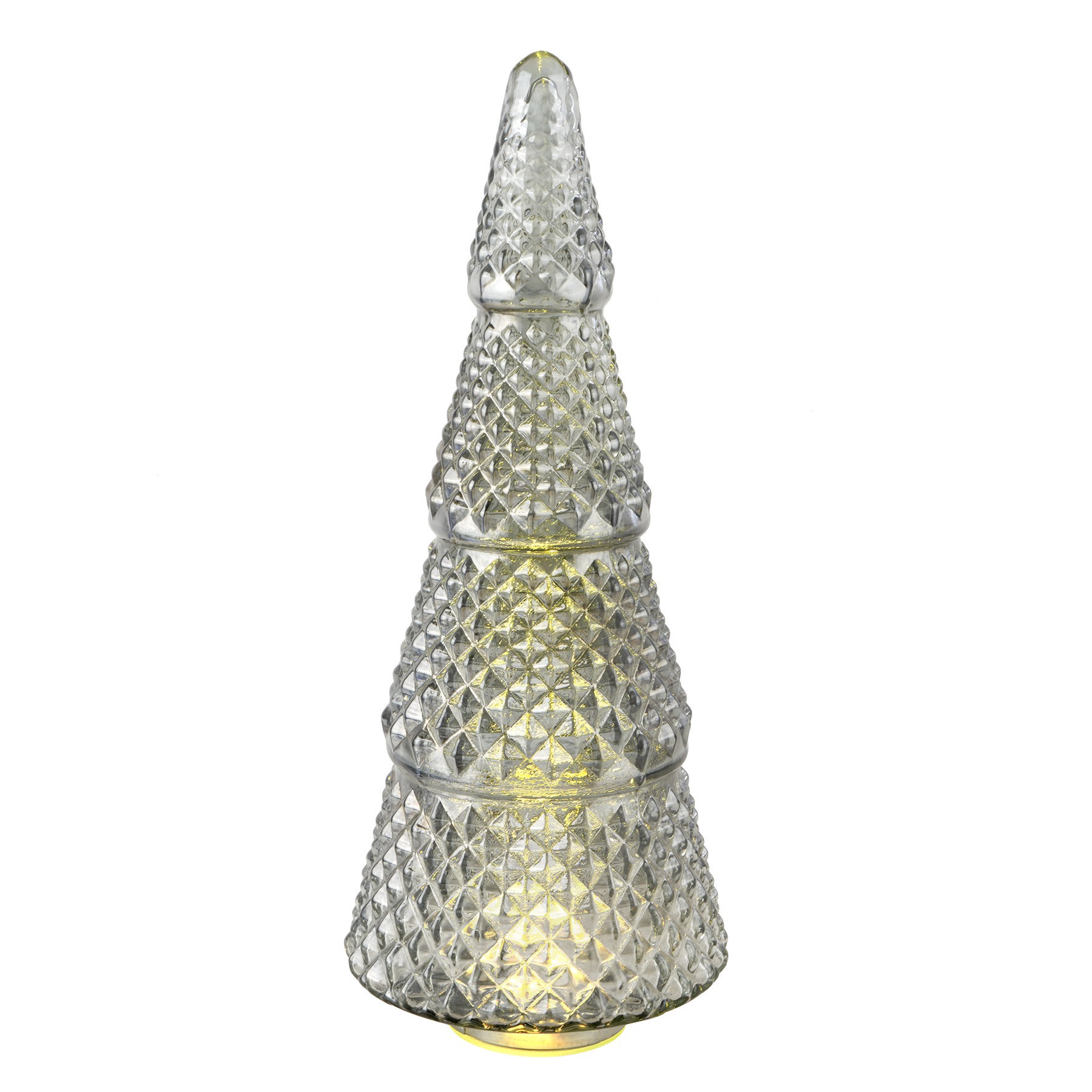 slide 2 of 2, 16" Silver Diamond Point Glass Tree Tabletop Decor By Ashland, 6.5 in x 6.5 in x 16 in