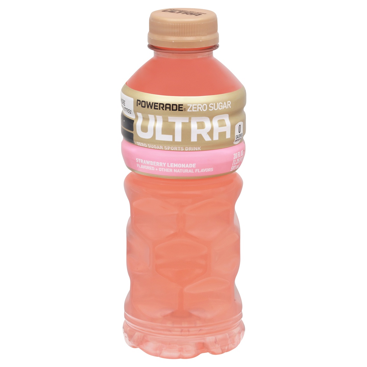 slide 1 of 7, Powerade Ultra Zero Sugar Strawberry Lemonade Sports Drink 20 fl oz Bottle, 20 fl oz