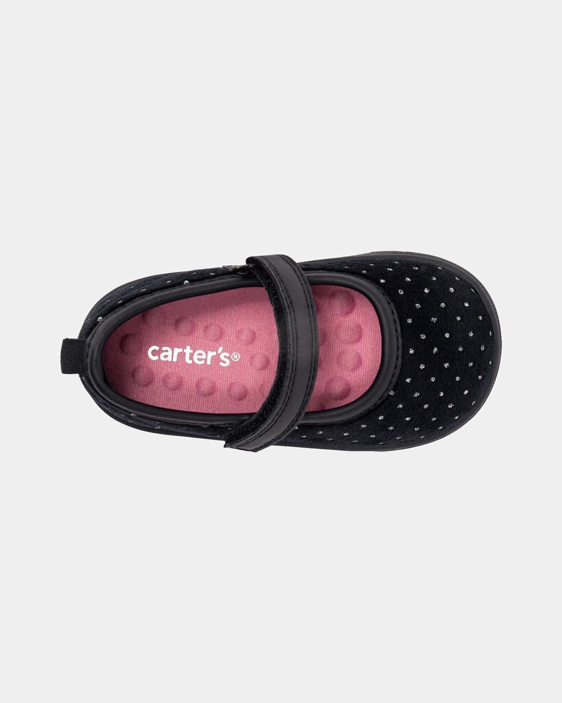 slide 3 of 6, Carter's Baby Girl Every Step® First Walker Dress Shoes - Black Black 4.5, 1 ct