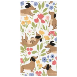 ROOM & RETREAT Mcs Spring Daschund Garden Party Dual Kitchen Towel, 16 In X 26 In