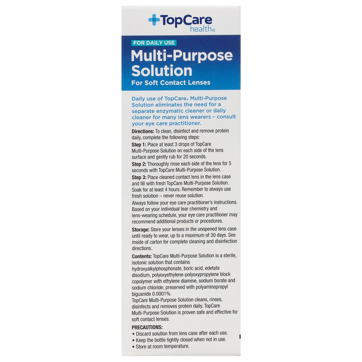 slide 7 of 16, TopCare Health Sterile Multi-Purpose Solution 4 fl oz, 4 fl oz