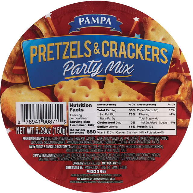 slide 1 of 1, Pampa Pretzels And Crackers Party Mix Packs, 5.29 oz