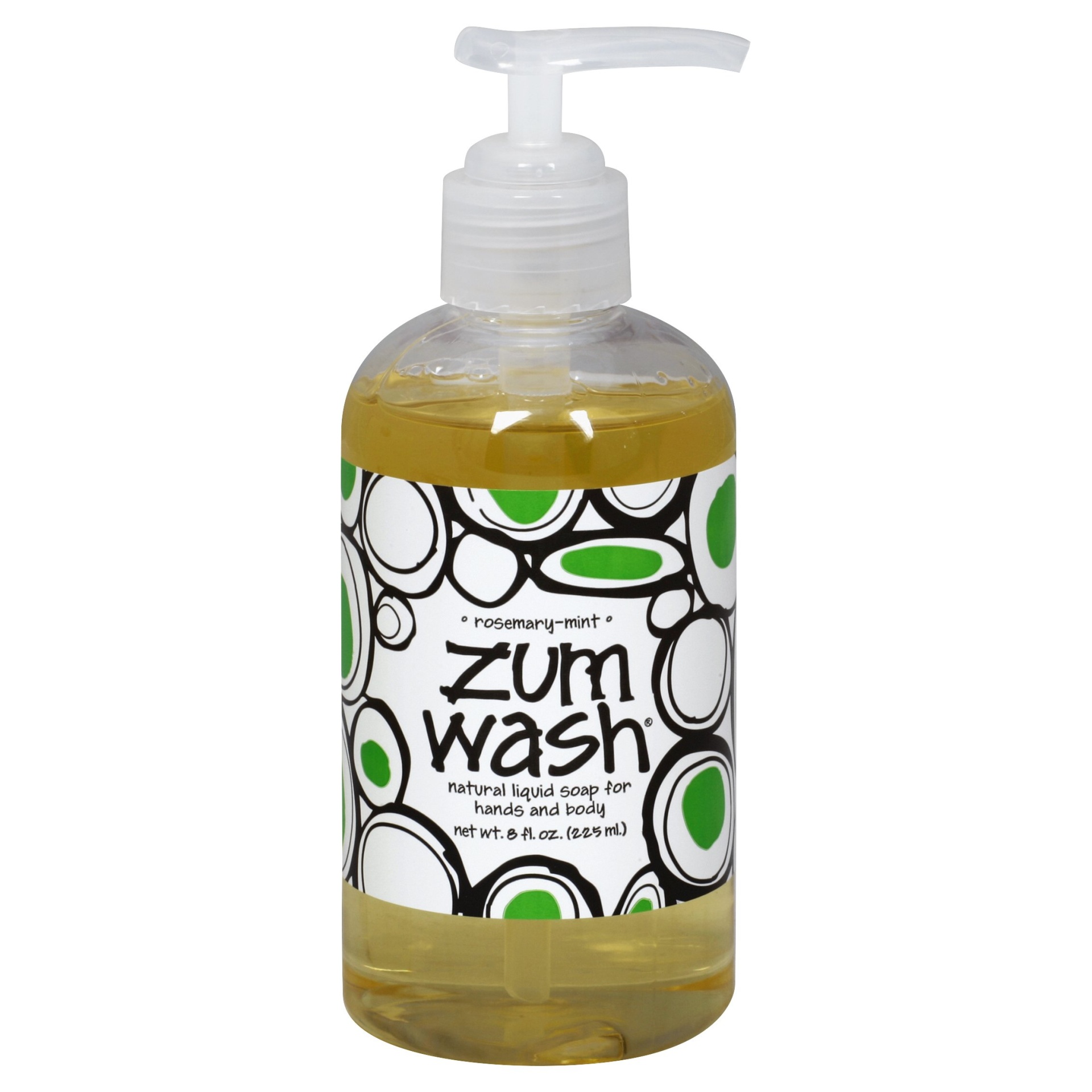 slide 1 of 2, Zum Wash Rosemary Mint Liquid Soap, 8 fl oz