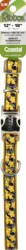 Coastal Pet Products Ribbon Adjustable Dog Collar with Metal Buckle, Yellow Buttercup, Small/Medium - 5/8" x 12"-18"