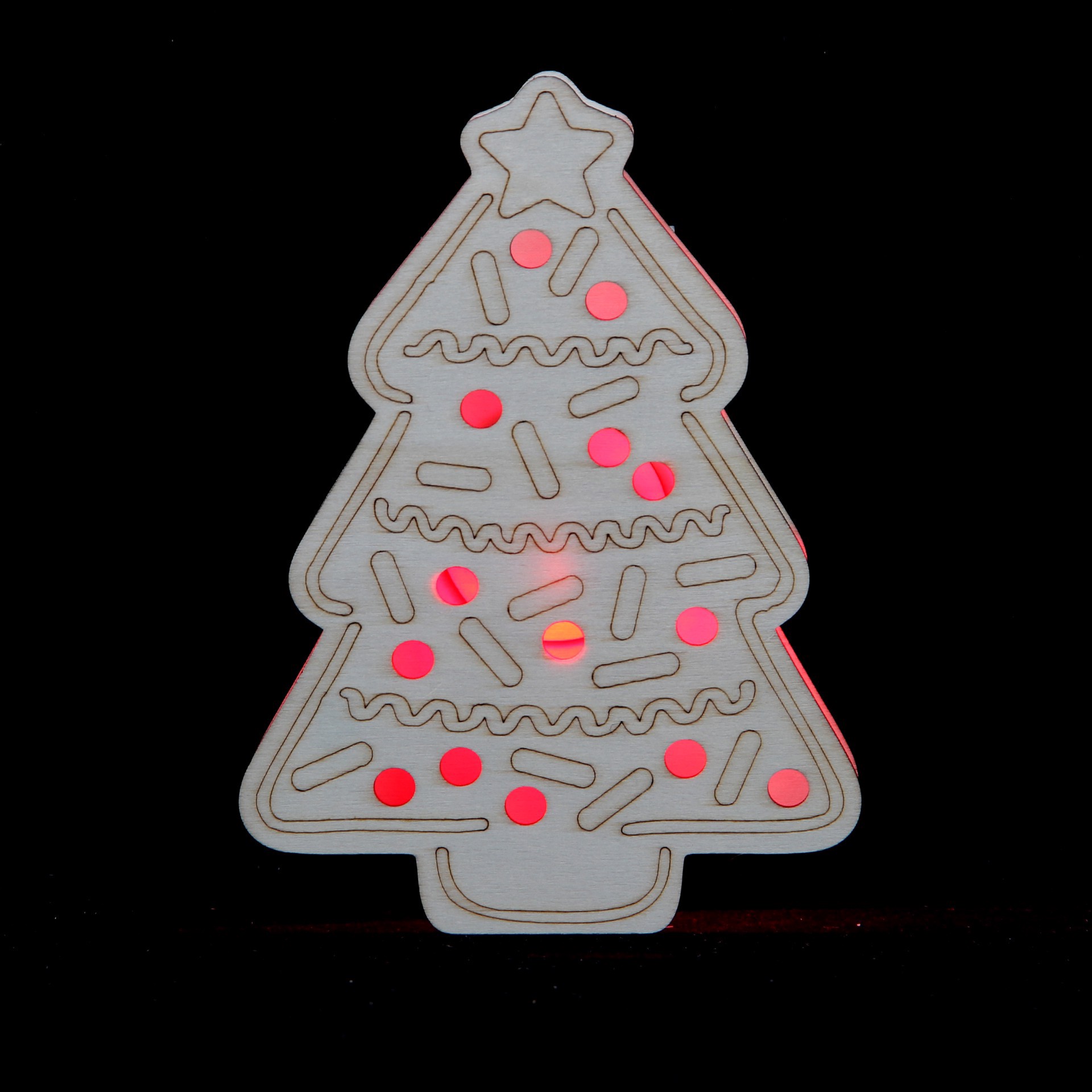 slide 3 of 3, 6.5" Unfinished Gingerbread Tree Diy Led Wood Decor By Make Market, 6.5 in
