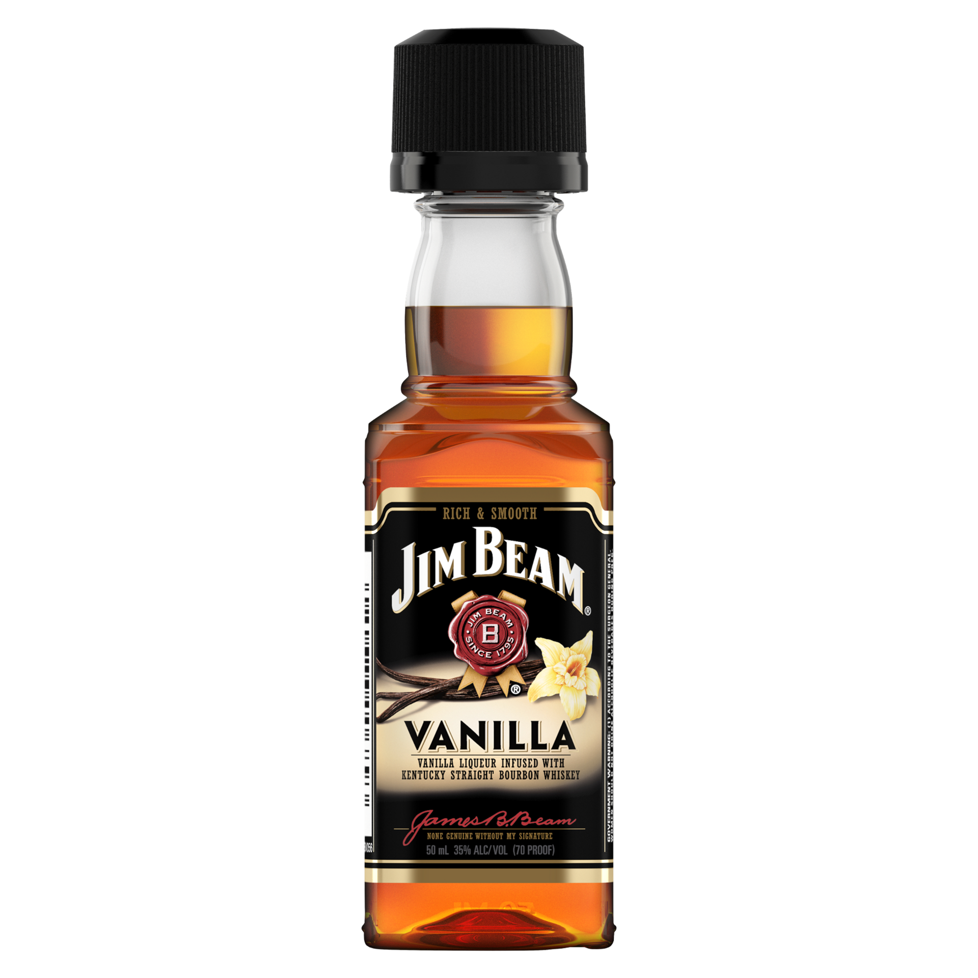 slide 2 of 4, Jim Beam Vanilla Liqueur with Kentucky Straight Bourbon Whiskey 50 ml, 50 ml