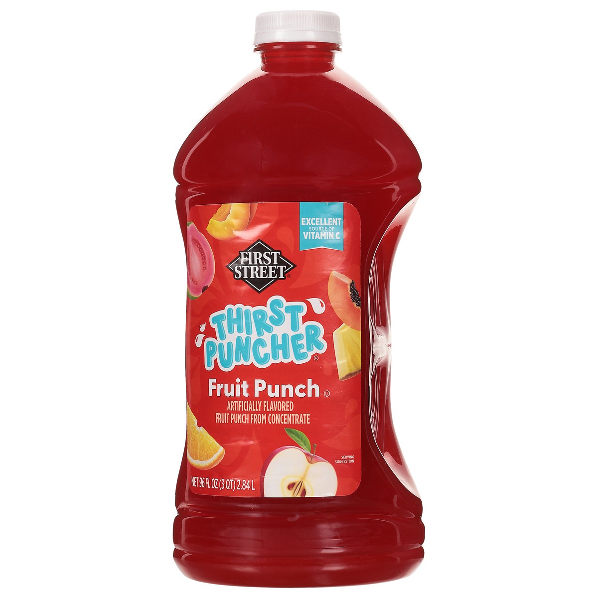 slide 2 of 4, First Street Thirst Puncher Fruit Punch, 96 oz