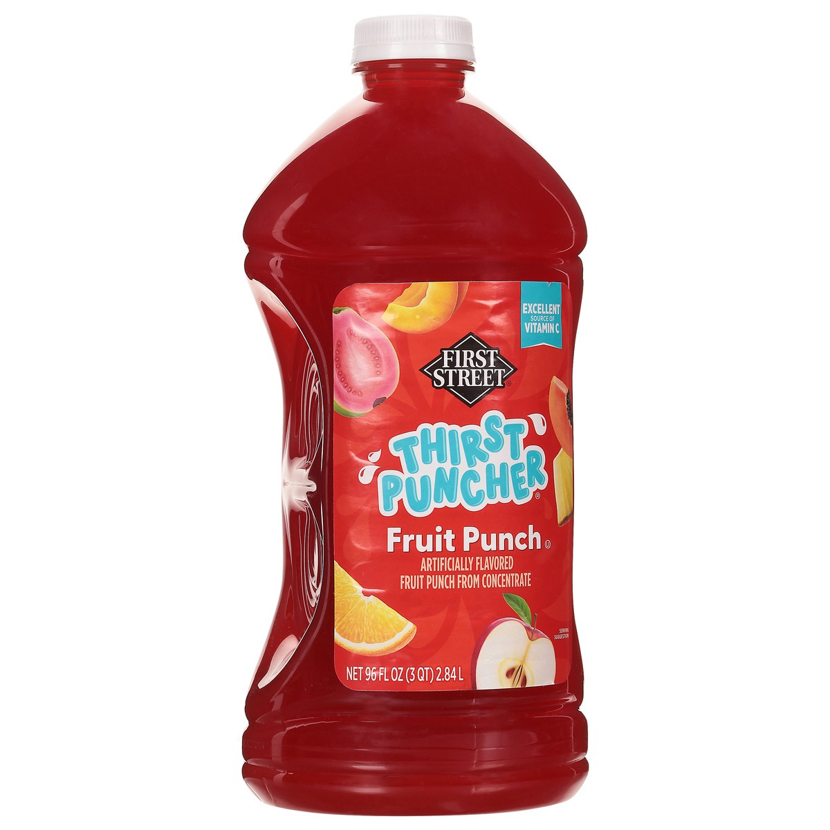 slide 4 of 4, First Street Thirst Puncher Fruit Punch, 96 oz