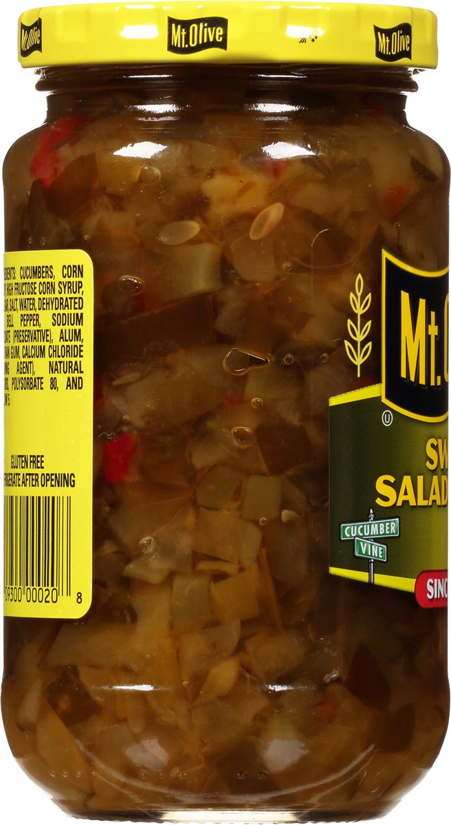 slide 6 of 9, Mt. Olive Sweet Salad Cubes Pickles 12 fl oz, 12 fl oz