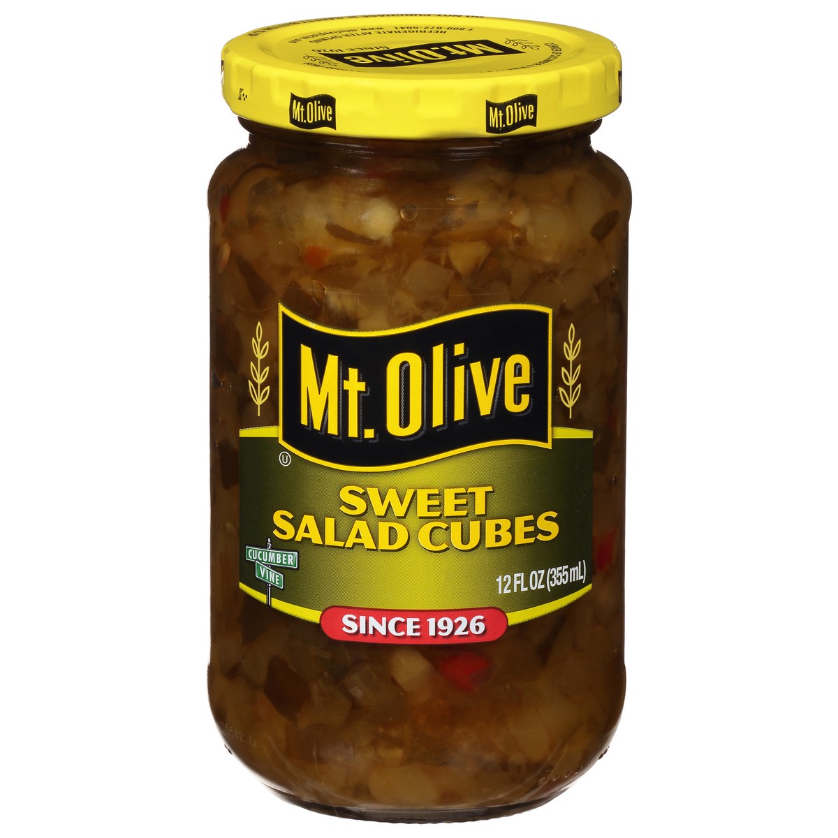 slide 9 of 9, Mt. Olive Sweet Salad Cubes Pickles 12 fl oz, 12 fl oz