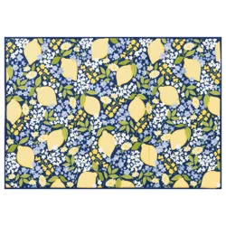 ROOM & RETREAT Mcs Spring Crammed Lemon Floral Dish Drying Mat, 14 In X 21 In