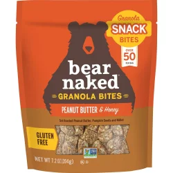 Bear Naked Granola Bites Peanut Butter and Honey Vegetarian and Gluten Free Snacks