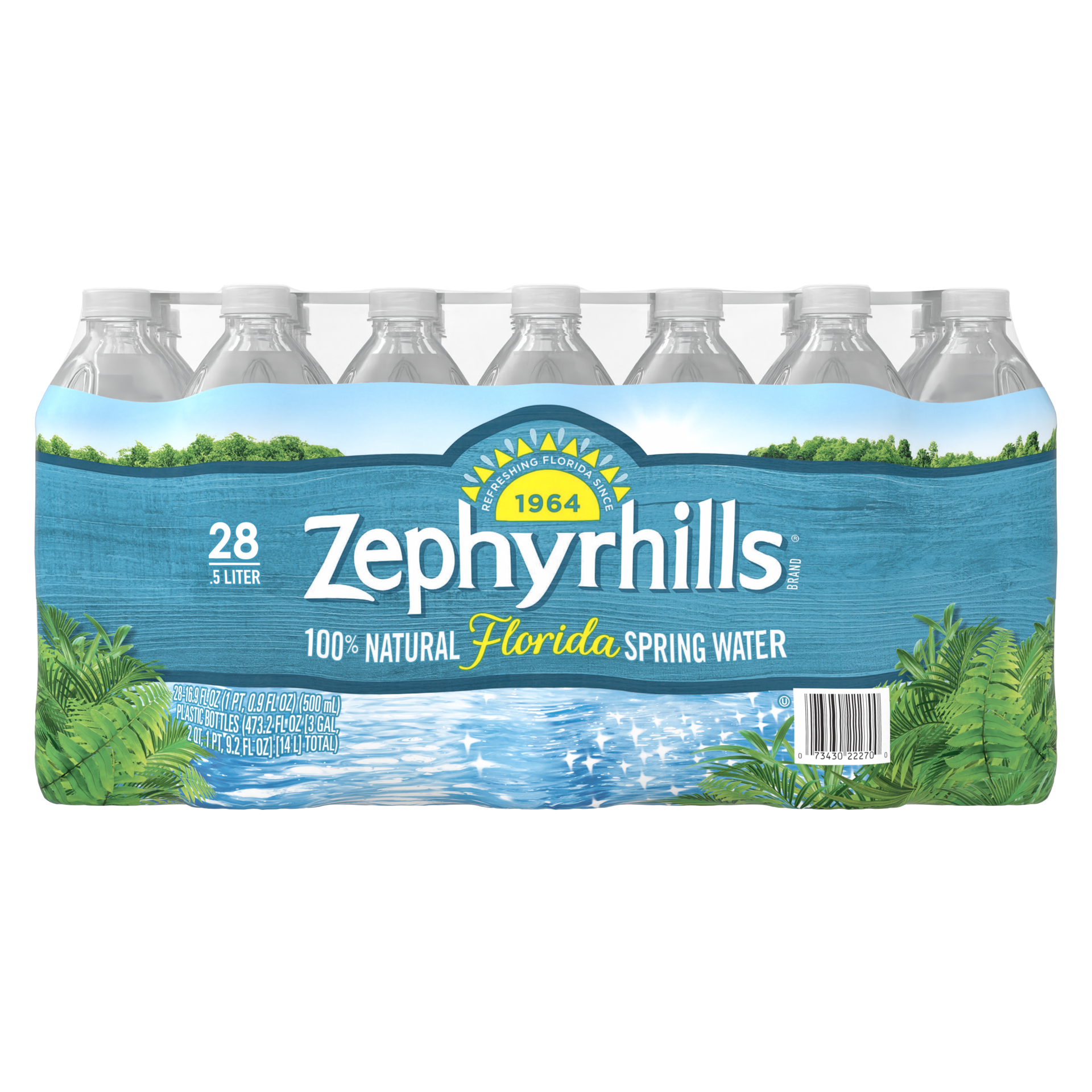 slide 1 of 7, ZEPHYRHILLS Brand 100% Natural Spring Water, (Pack of 28) - 16.9 fl oz, 16.9 fl oz