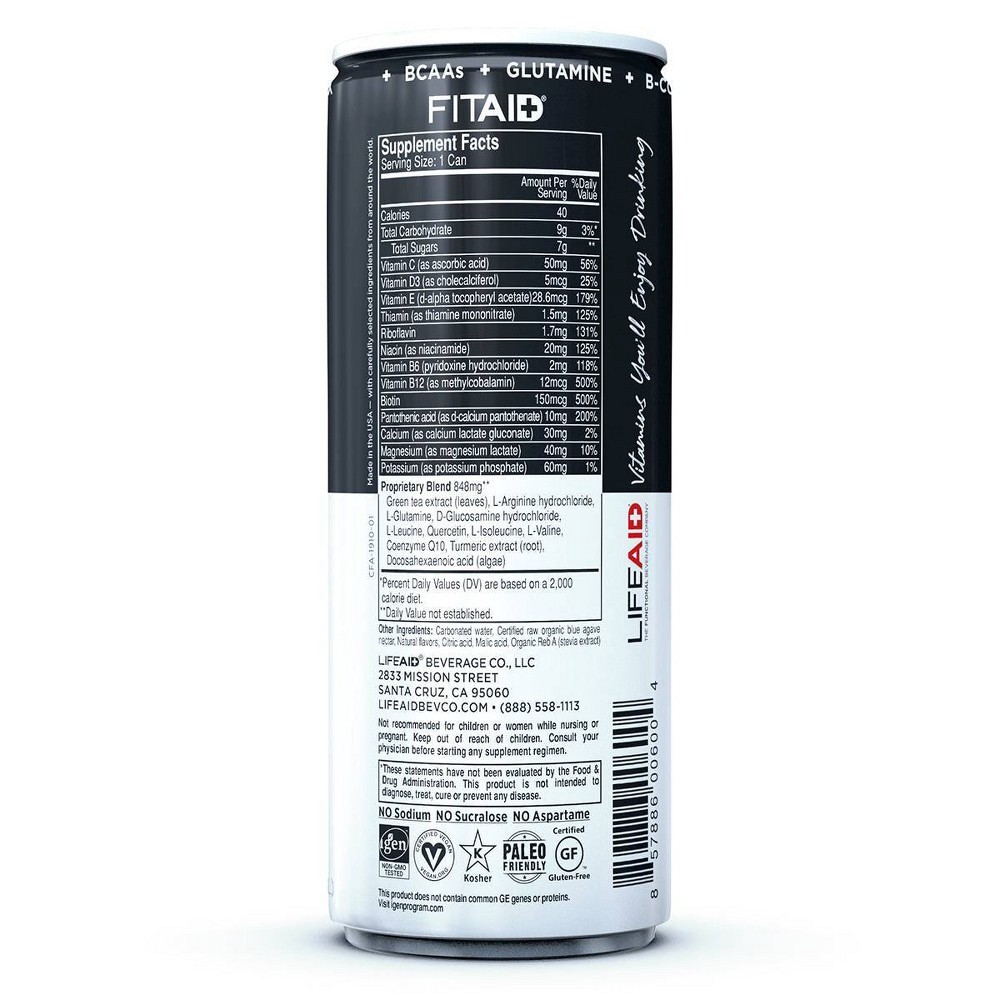slide 2 of 3, Lifeaid Beverage Fitaid Athletic Recovery Citrus Medley Energy Drink, 12 fl oz
