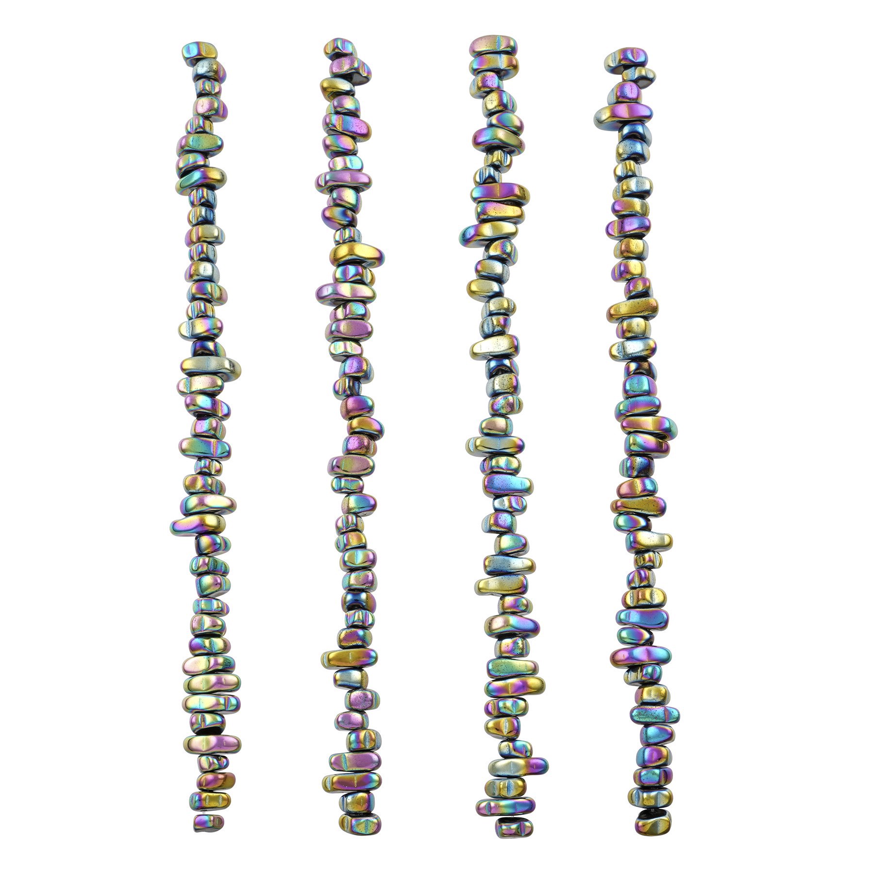 slide 3 of 3, Iridescent Hematite Chip Beads By Bead Landing, 4mm-10mm