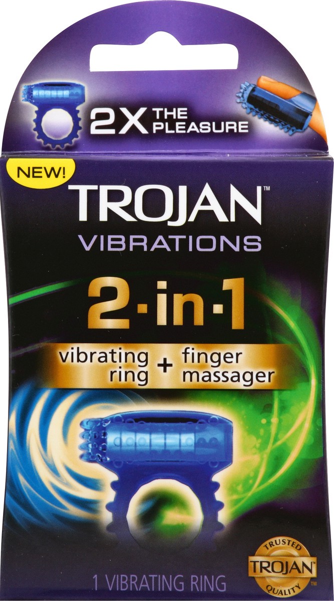 slide 1 of 4, Trojan Vibrating Ring 1 ea, 1 ct