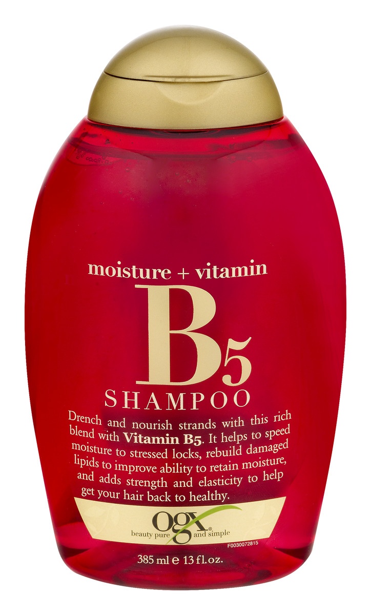slide 1 of 1, OGX Moisture + Vitamin B5 Shampoo, 13 fl oz