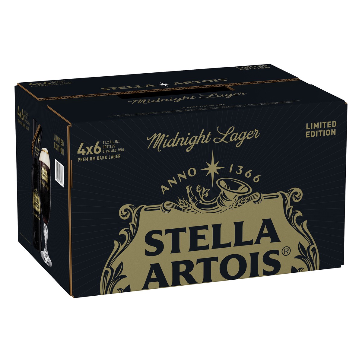 slide 2 of 8, Stella Artois Midnight Lager Beer 4 ea, 4 ct