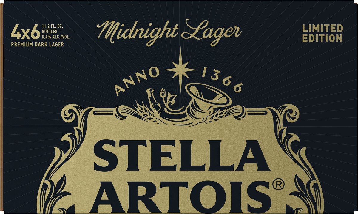 slide 7 of 8, Stella Artois Midnight Lager Beer 4 ea, 4 ct