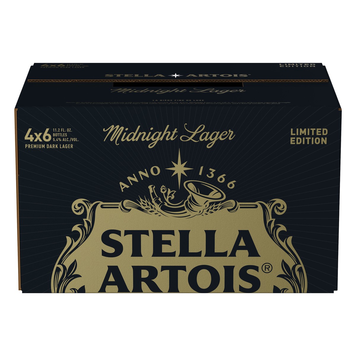 slide 1 of 8, Stella Artois Midnight Lager Beer 4 ea, 4 ct