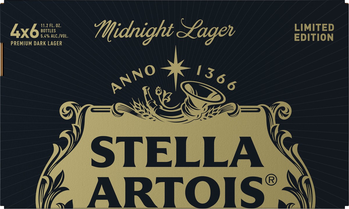 slide 8 of 8, Stella Artois Midnight Lager Beer 4 ea, 4 ct