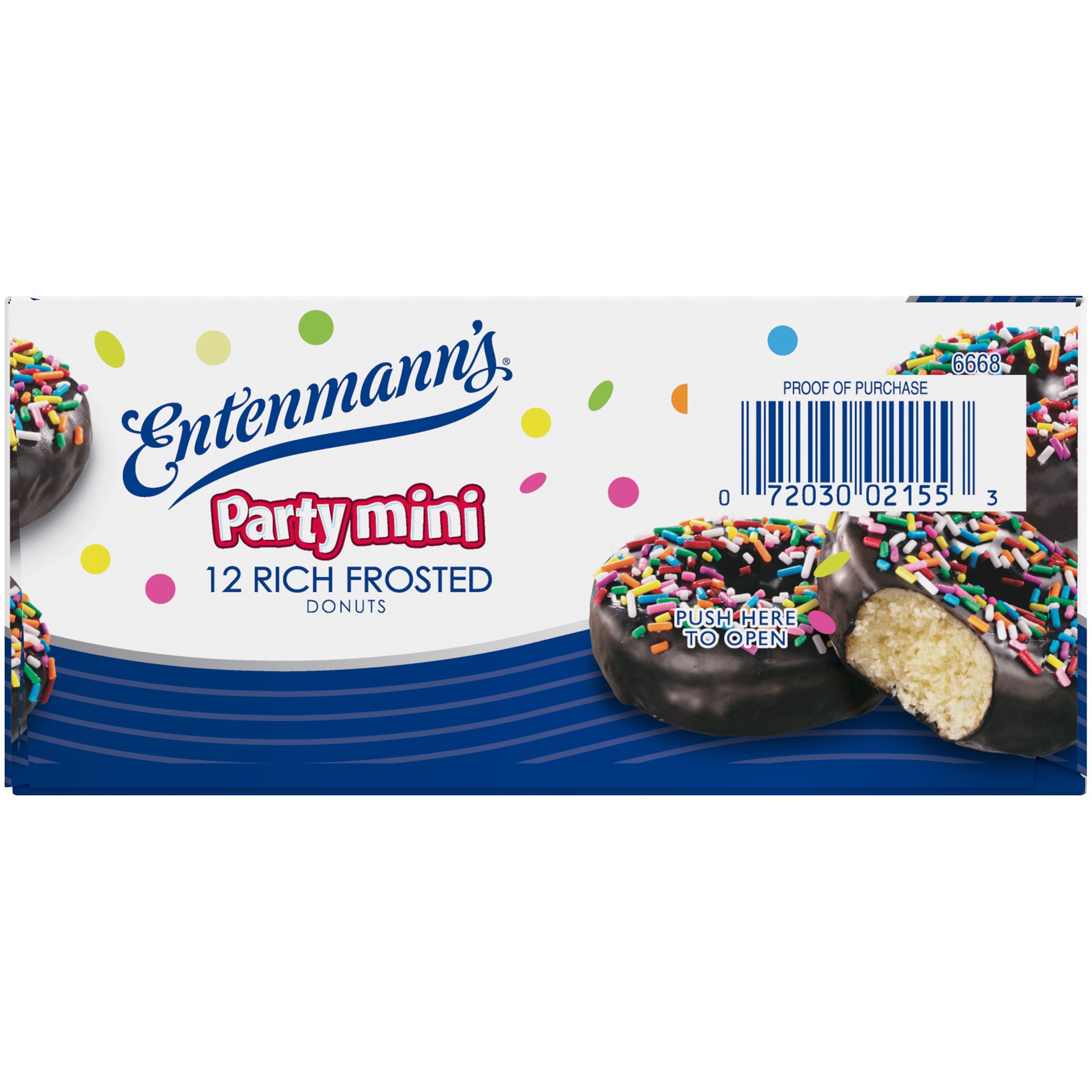 slide 2 of 5, Entenmann's Party Mini Rich Frosted Donuts 12 ct, 14.5 oz