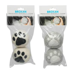 Broxan Printed Wool Dryer Balls - Asrt