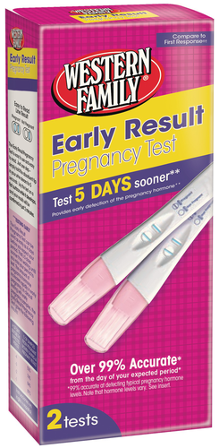 slide 1 of 1, Western Family Early Result Pregnancy Test, 1 ct